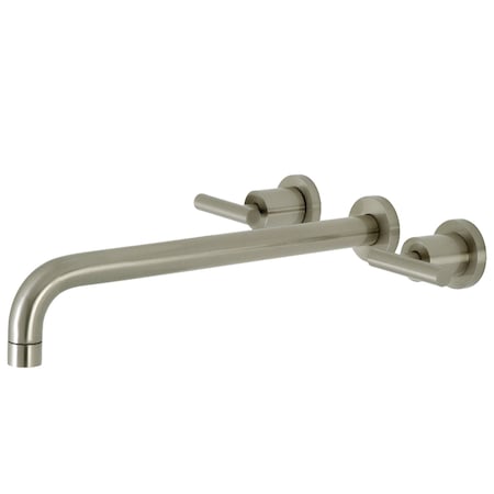Kingston Brass KS8048CML Wall Mount Tub Faucet, Brushed Nickel KS8048CML